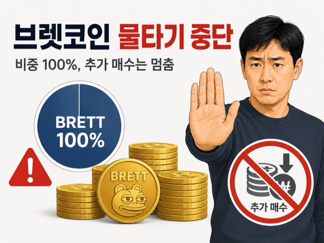 브랫코인 물타기 중단 사진