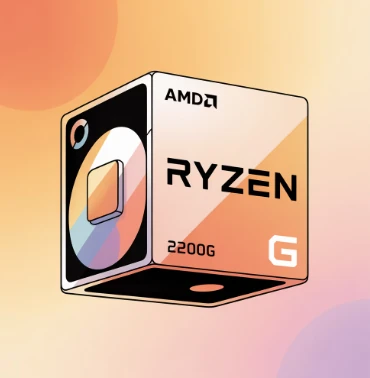 AMD Ryzen 3 2200G 칩 예시 이미지