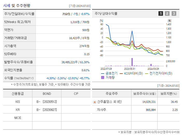 금호전기_기업개요