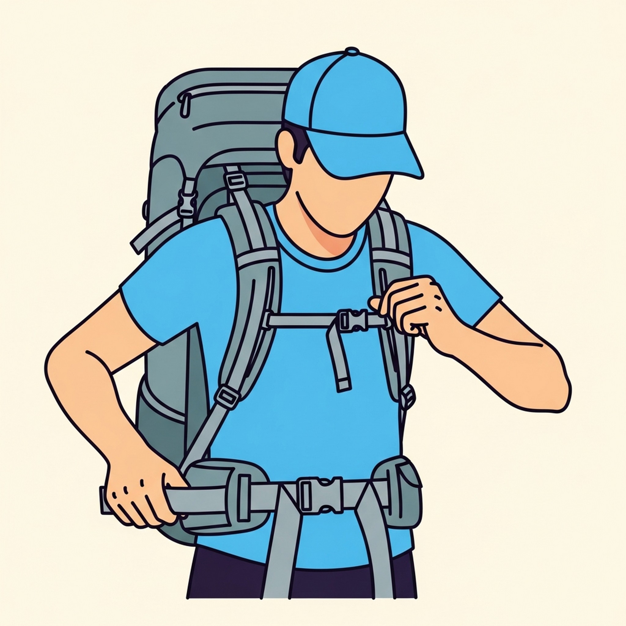 스트랩 조절 장면