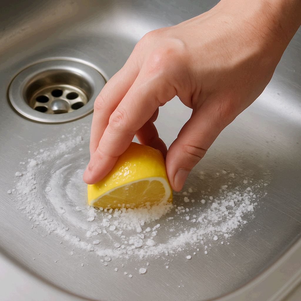 소금과 레몬 활용한 생활환경 청결 천연 연마제