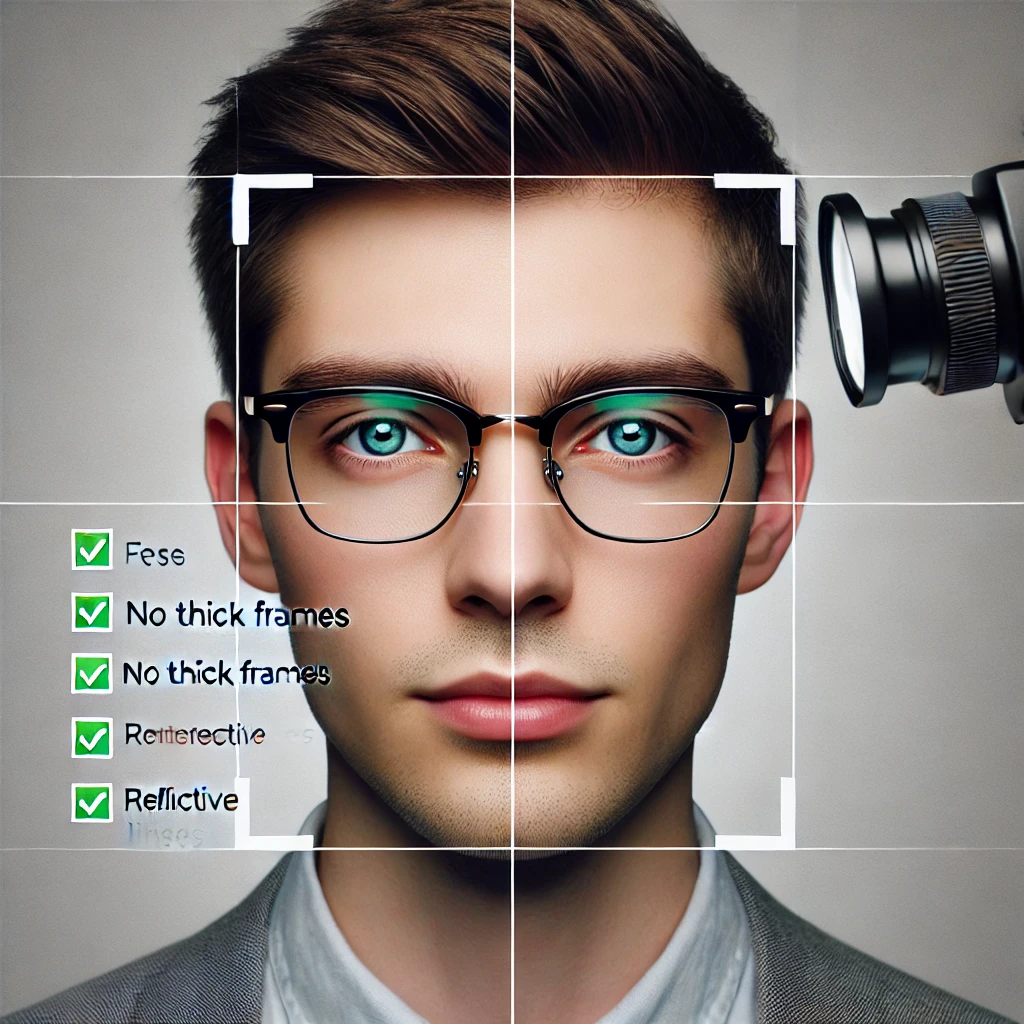 여권 사진 안경 착용 시 빛 반사와 프레임 주의사항