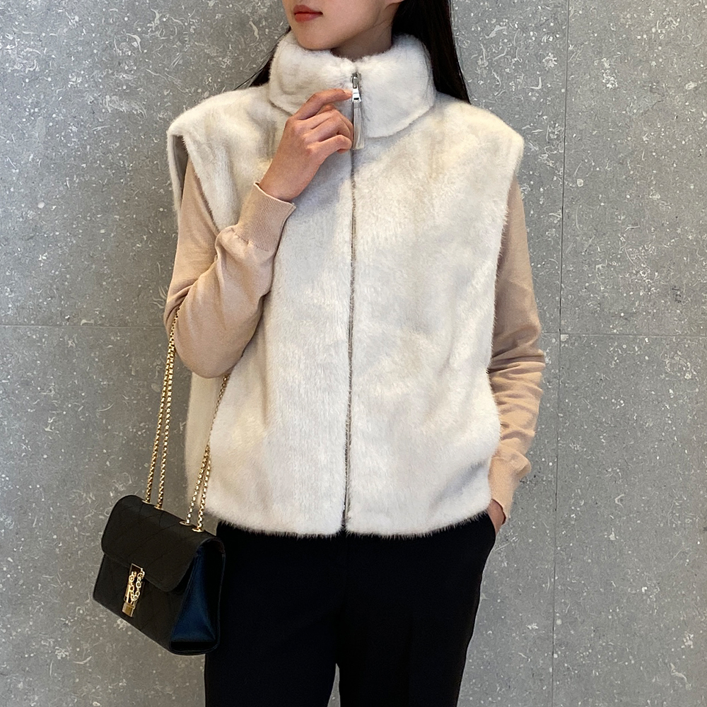 밍크베스트 차이나카라 집업 2 color