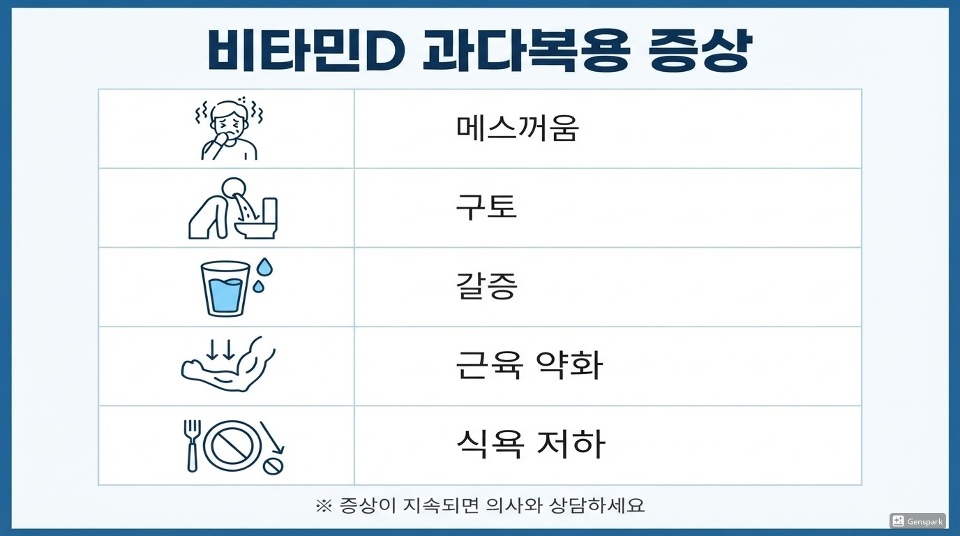 비타민D 과다복용 증상