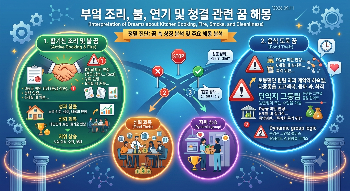 부엌 조리, 불, 연기 및 청결 관련 꿈 10가지