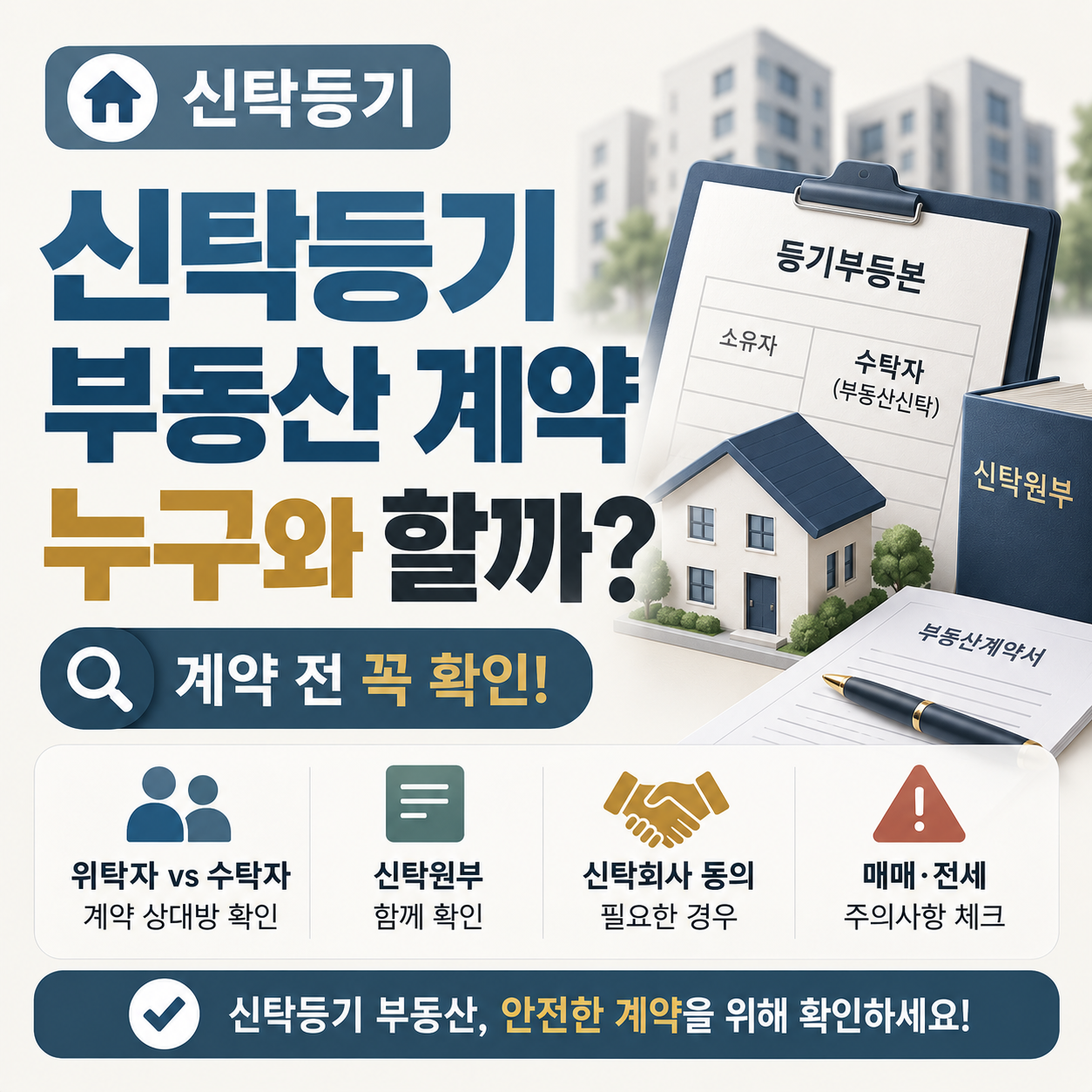 신탁등기 부동산 계약 상대방 확인 이미지
