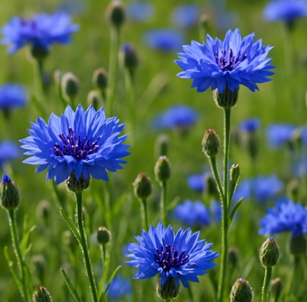 가을에 피는 꽃 수레국화