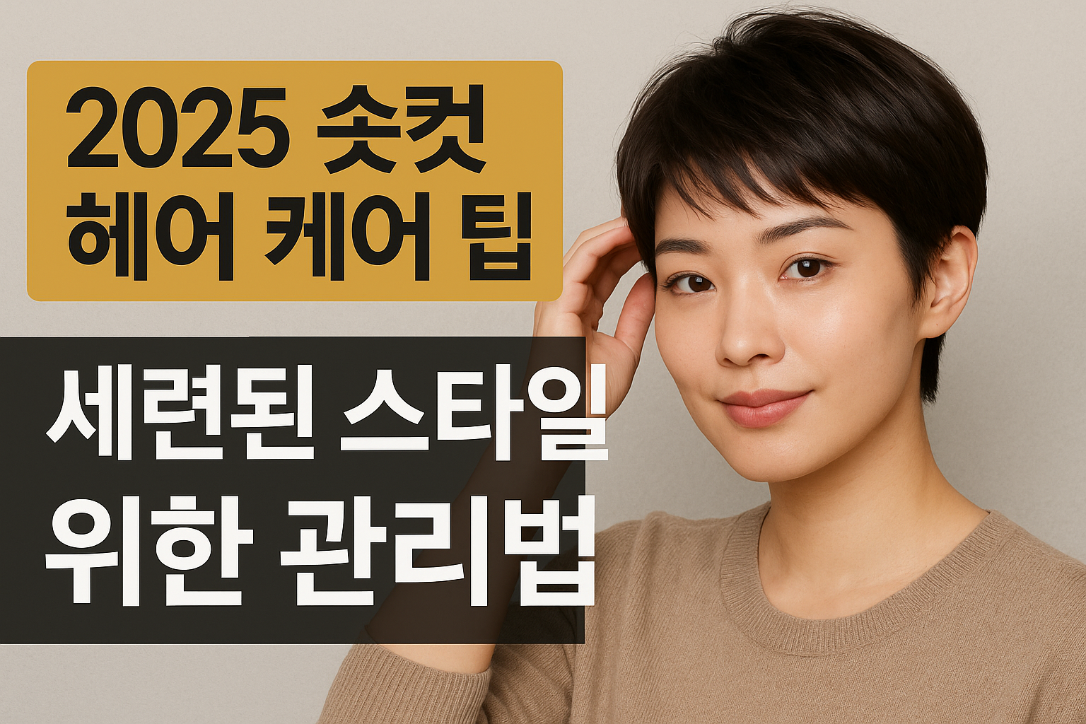 숏컷 헤어 케어