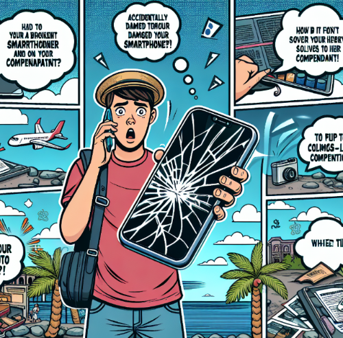 휴대폰 파손 이미지입니다.