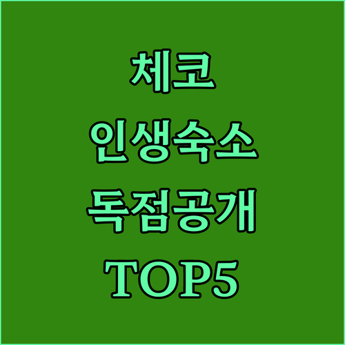 체코의 숨은 보석 코프리브니체 스트람..