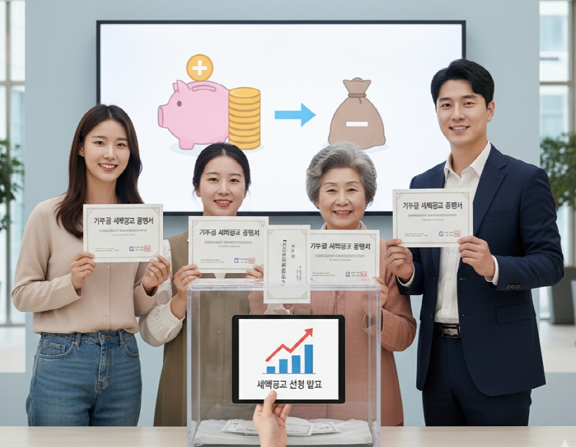 "기부로 세액공제" 이미지