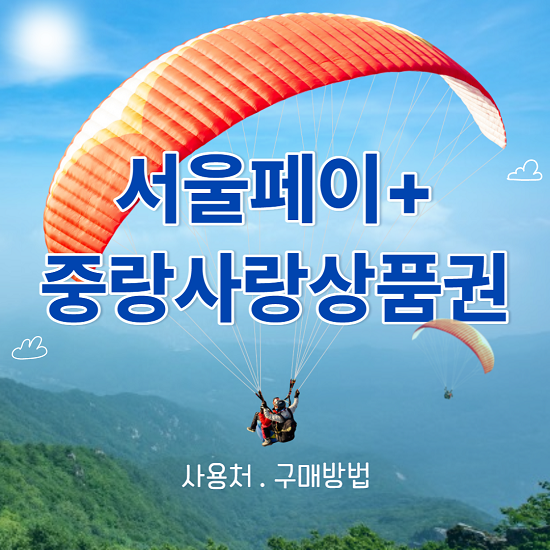 서울페이 플러스 중랑사랑상품권 사용처 가맹점 구매 방법