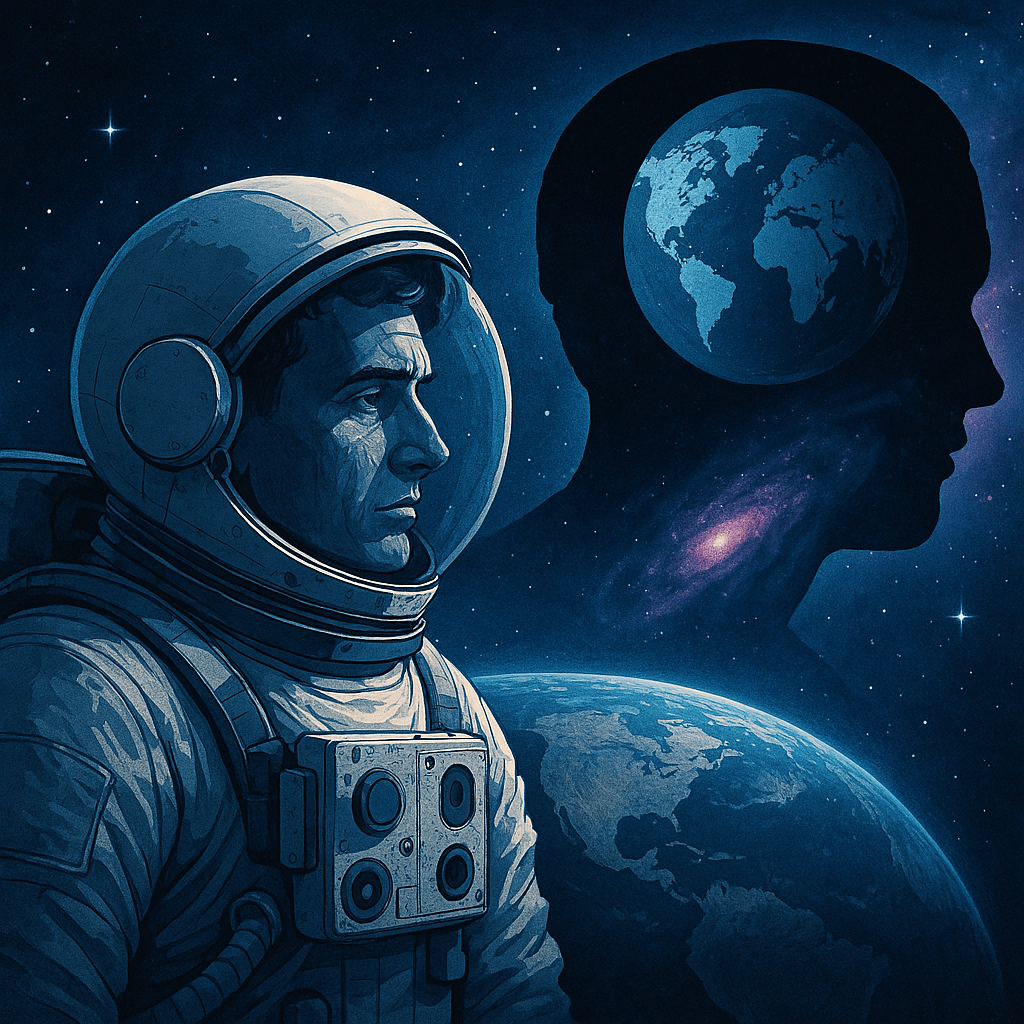 우주 속 인간의 이미지