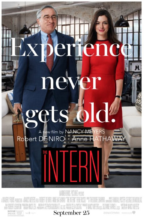 로버트 드 니로와 앤 해서웨이의 영화 인턴 포스터