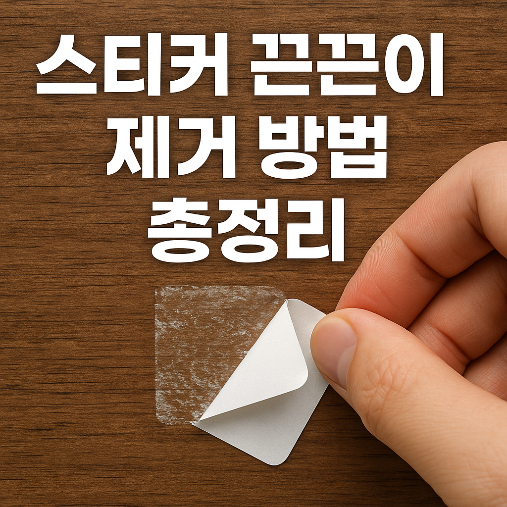 스티커 끈끈이 제거 방법 총정리