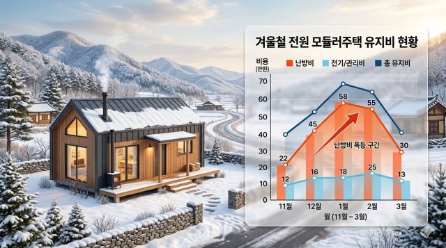 모듈러주택 유지비 비교와 난방비 분석 이미지