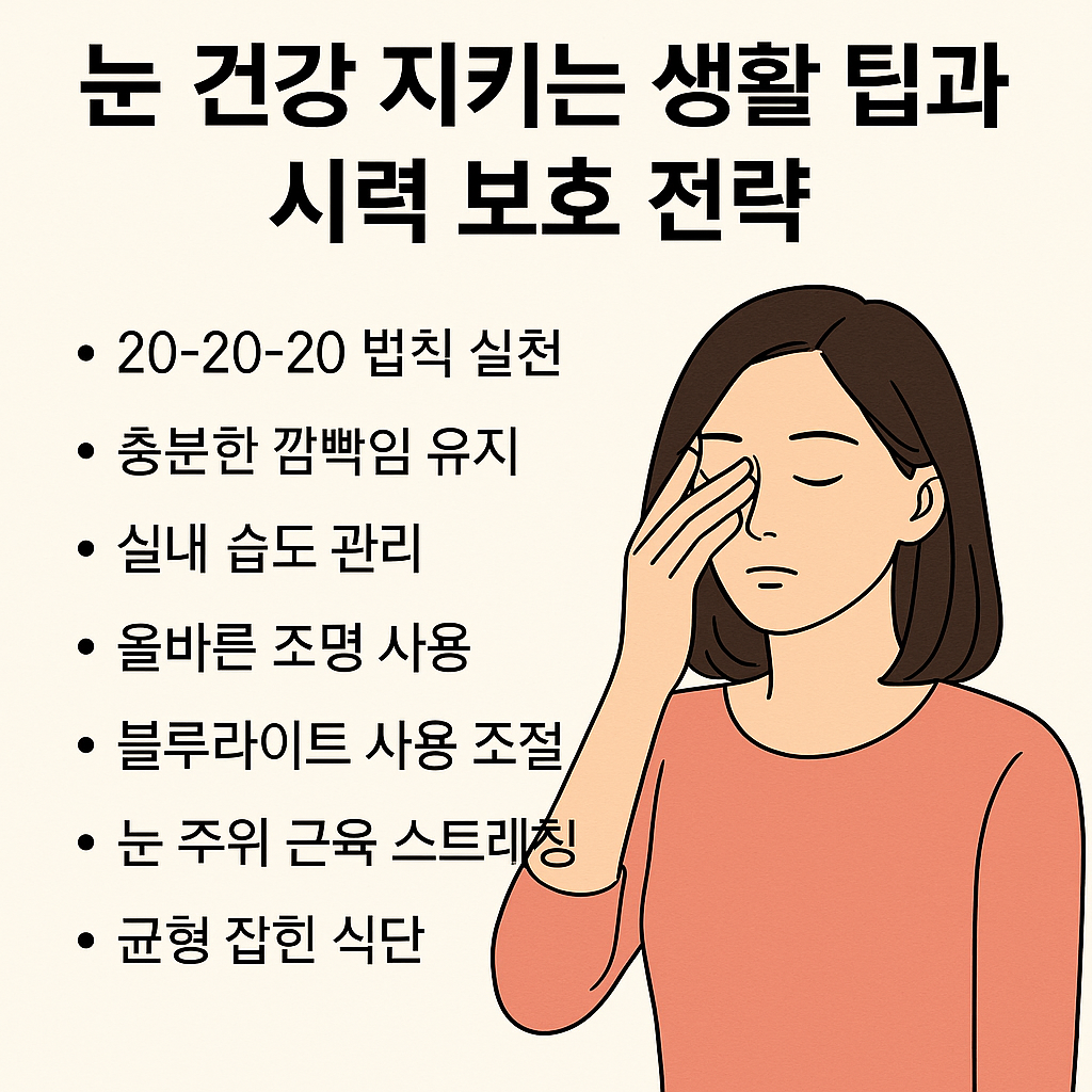 눈 건강을 지키기 위한 생활 팁과 시력 보호 방법