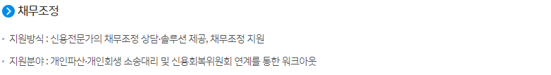 원스톱 폐업 지원: 채무 조정