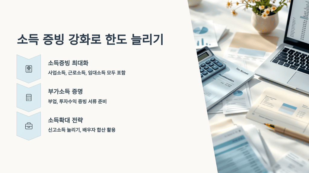 소득 증빙 강화로 한도 늘리기