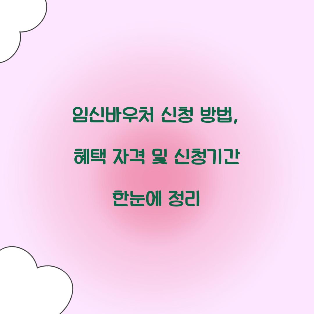 임신바우처 신청