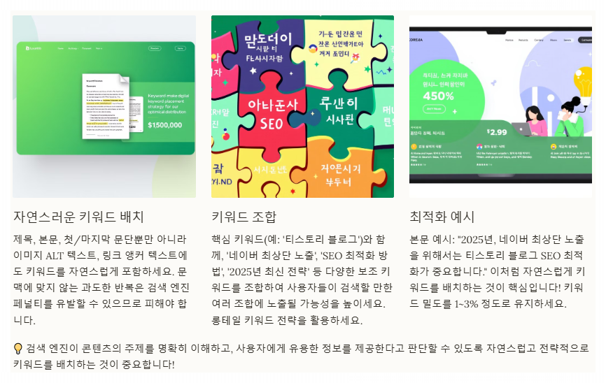 키워드 배치 전략