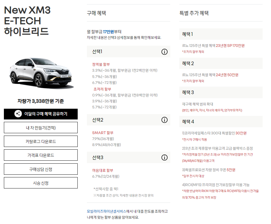 코리아-세일페스타-르노코리아-자동차-XM3하이브리드