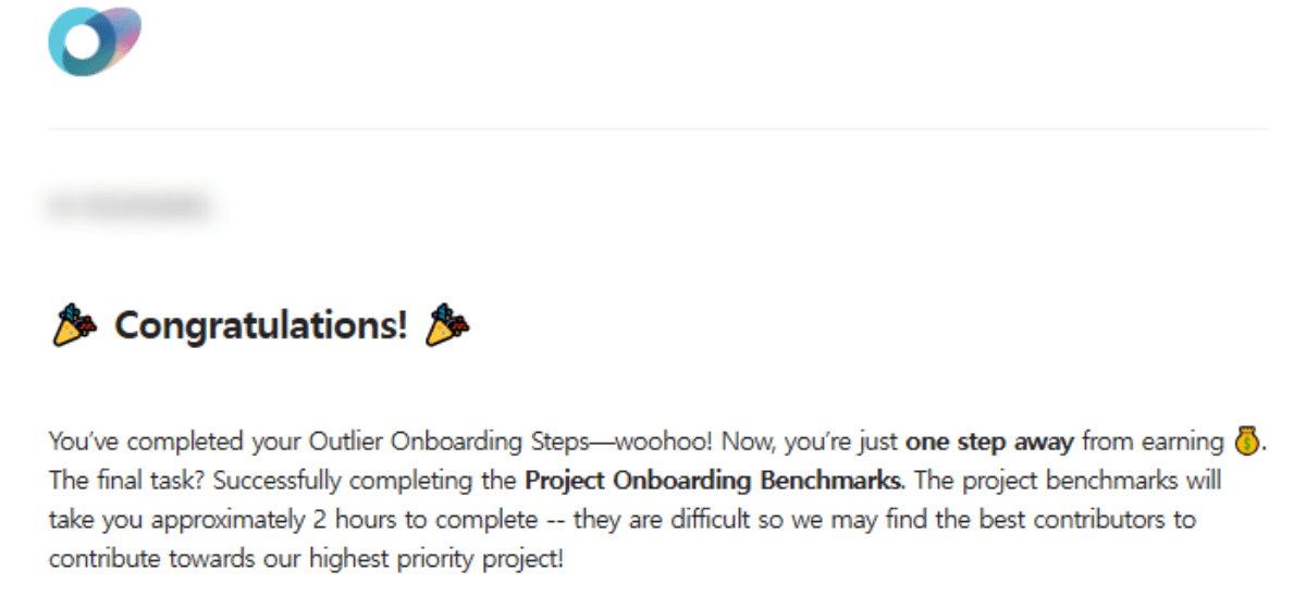 Outlier-AI-재택-아르바이트-합격-이메일