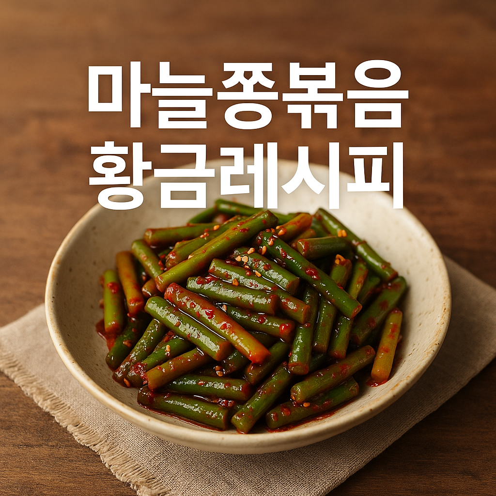 마늘쫑볶음볶음 황금레시피