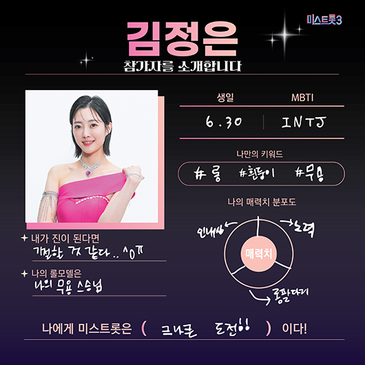 미스터트롯3 참가자 김정은