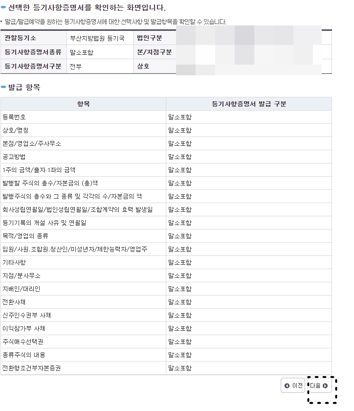 등기사항