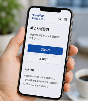 폐업사실증명 확인 방법
