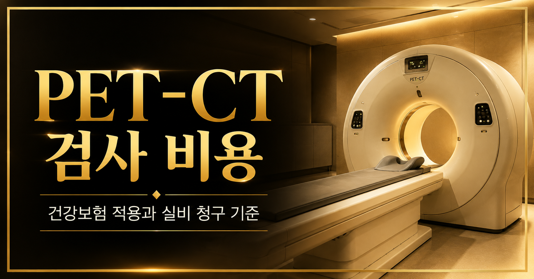 PET-CT Cost Guide PET-CT 검사 비용 건강보험 적용 실비보험 청구 기준