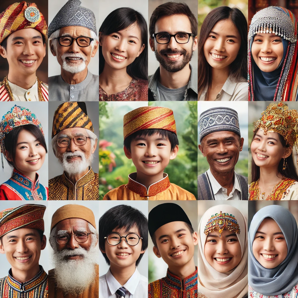 말레이시아의 다양한 인종모습