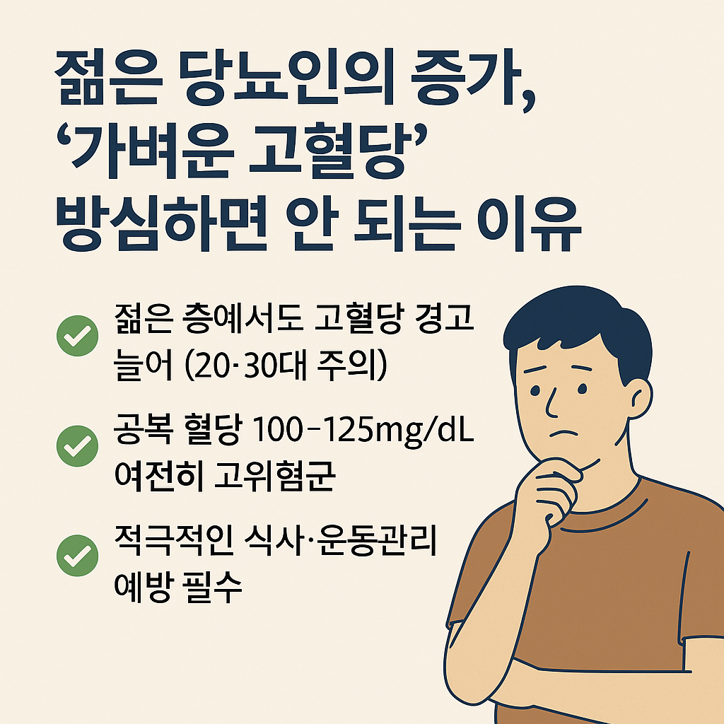 젊은 당뇨인의 증가, ‘가벼운 고혈당’ 방심하면 안 되는 이유