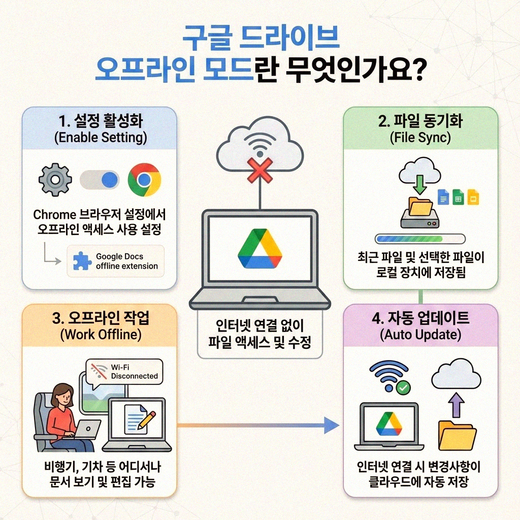 인터넷 없이도 OK 구글 드라이브 오프라인 모드 사용법