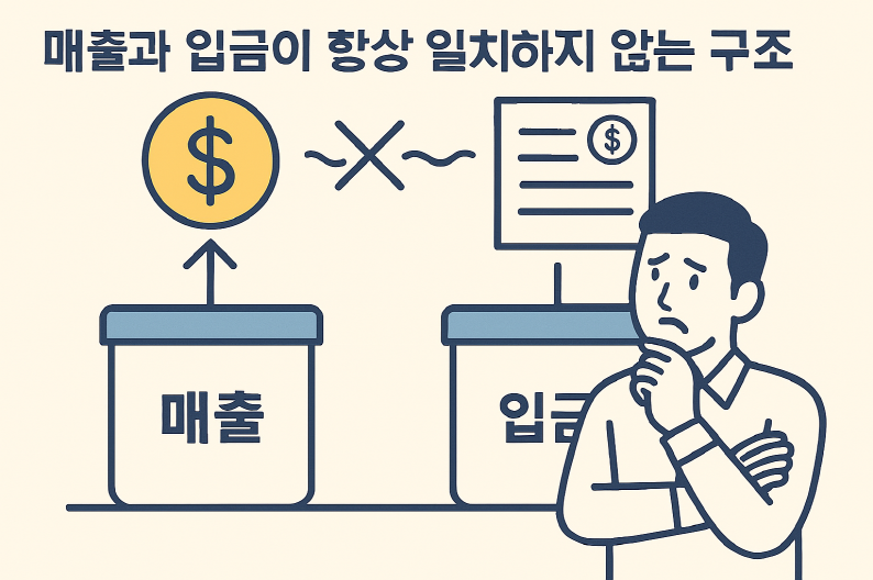 1인 사업자의 매출과 입금이 항상 일치하는 것은 아닌 구조