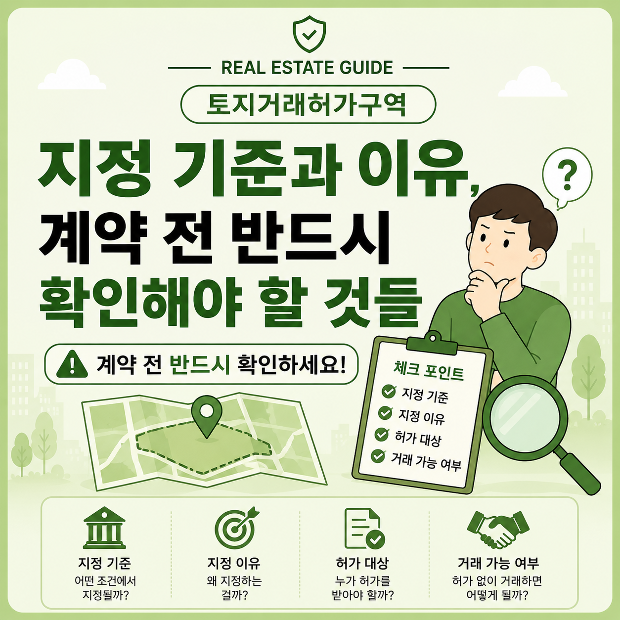 토지거래허가구역 지정 기준과 계약 전 확인 체크리스트