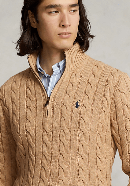 폴로 남성 케이블 니트 코튼 스웨터 색상 및 사이즈 알아보기