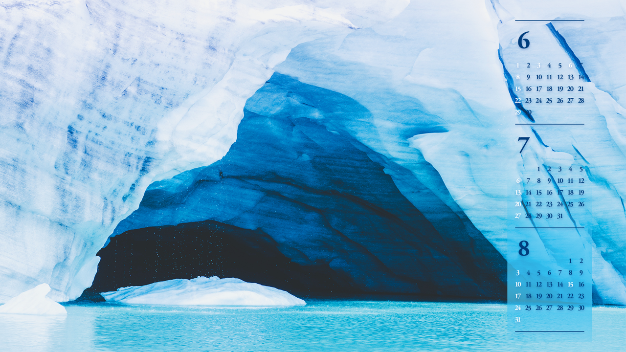 08 빙하 클로즈업 B - 2025년7월 노트북배경화면