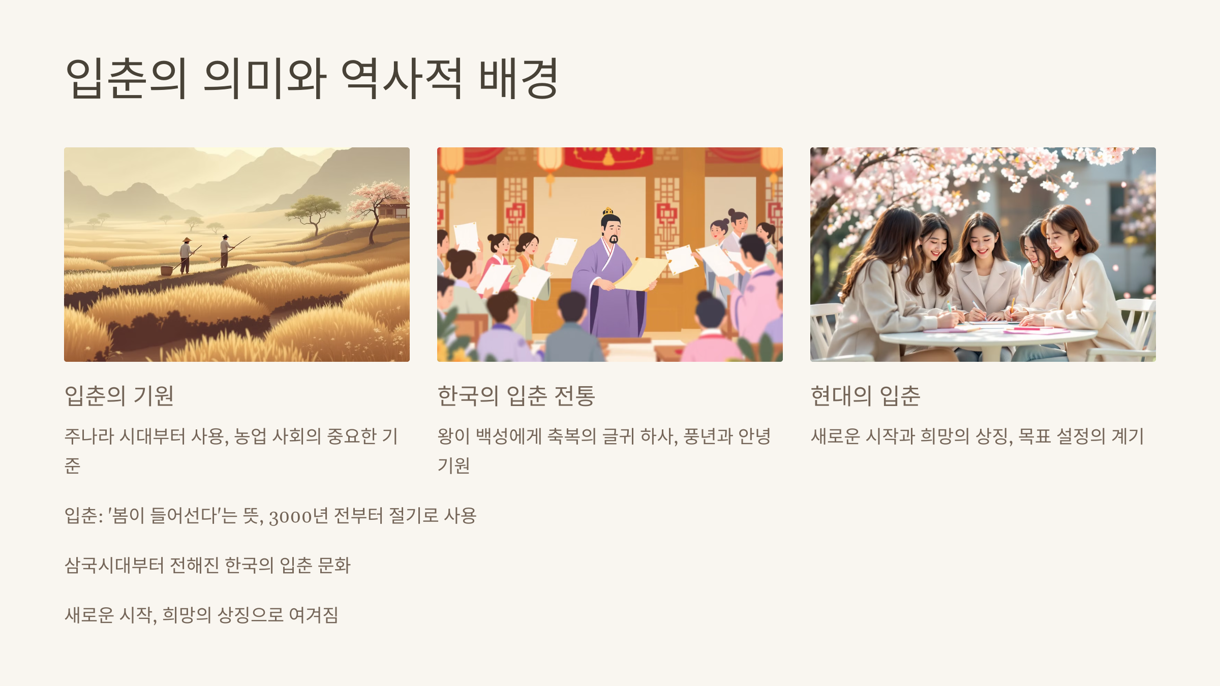 입춘의 의미와 역사적 배경