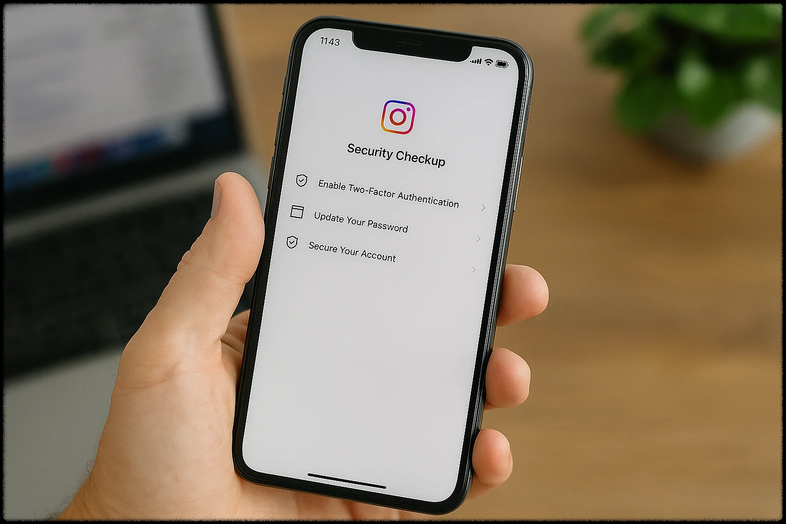 인스타그램 보안 점검 화면