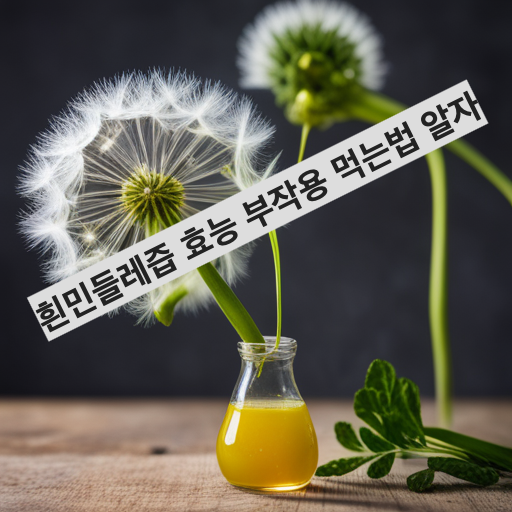 흰민들레즙 효능 부작용 알고 먹자