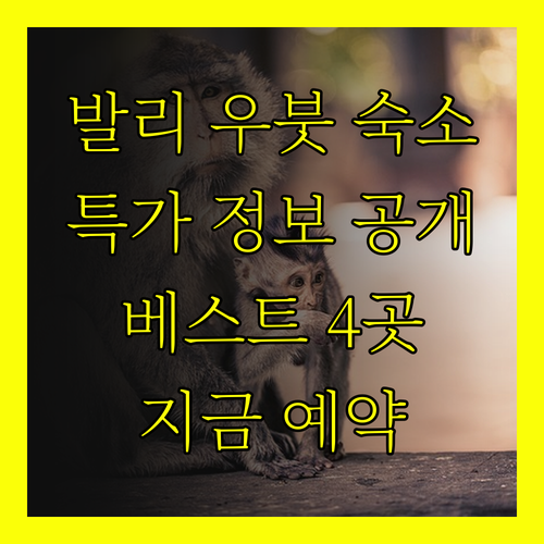 발리 우붓 숙소 추천 베스트 4곳 특