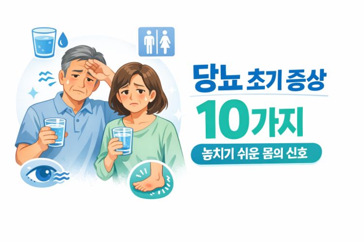 당뇨 초기 증상 10가지와 혈당 이상 신호 건강 인포그래픽
