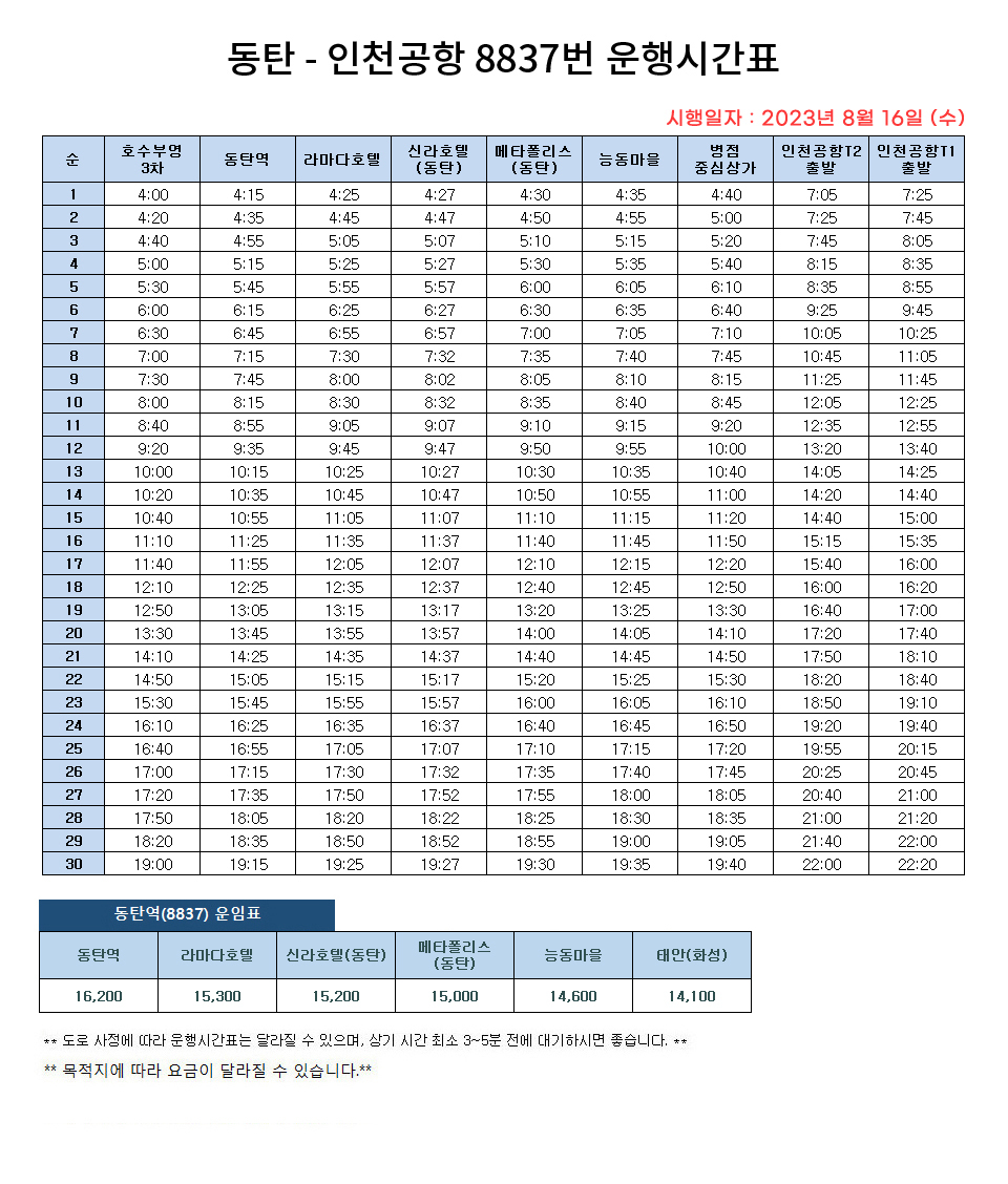 8837번 최신 시간표