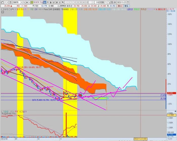 대보마그네틱-공략-차트