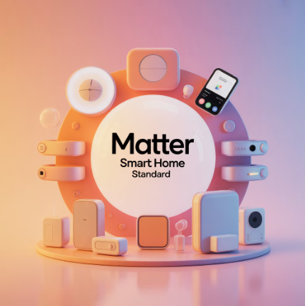 Matter 표준과 미래의 스마트홈 예시 이미지