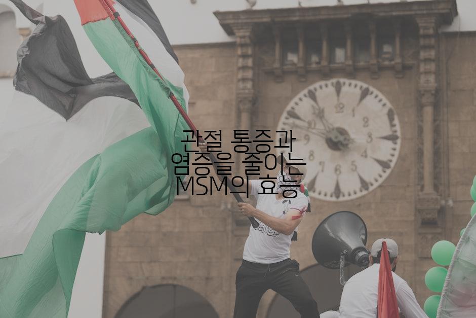 관절 통증과 염증을 줄이는 MSM의 효능