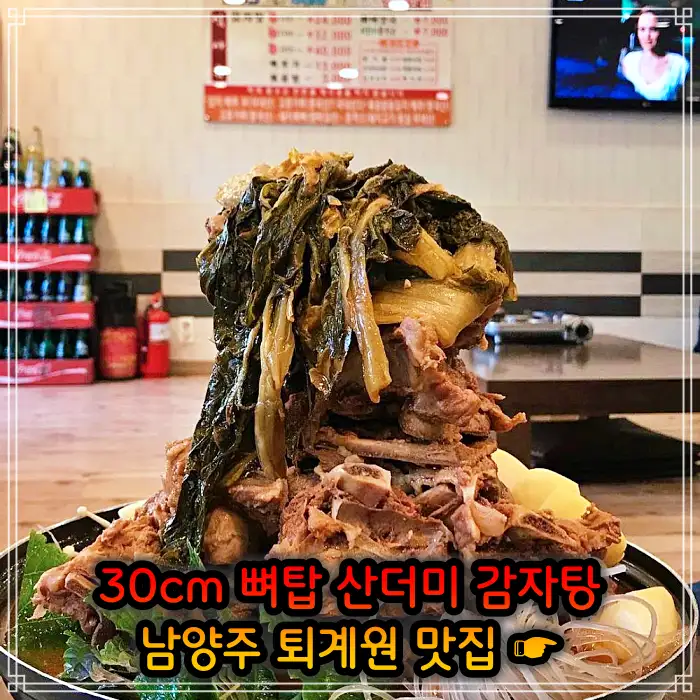남양주 퇴계원 맛집 30cm 뼈탑 산더미 감자탕