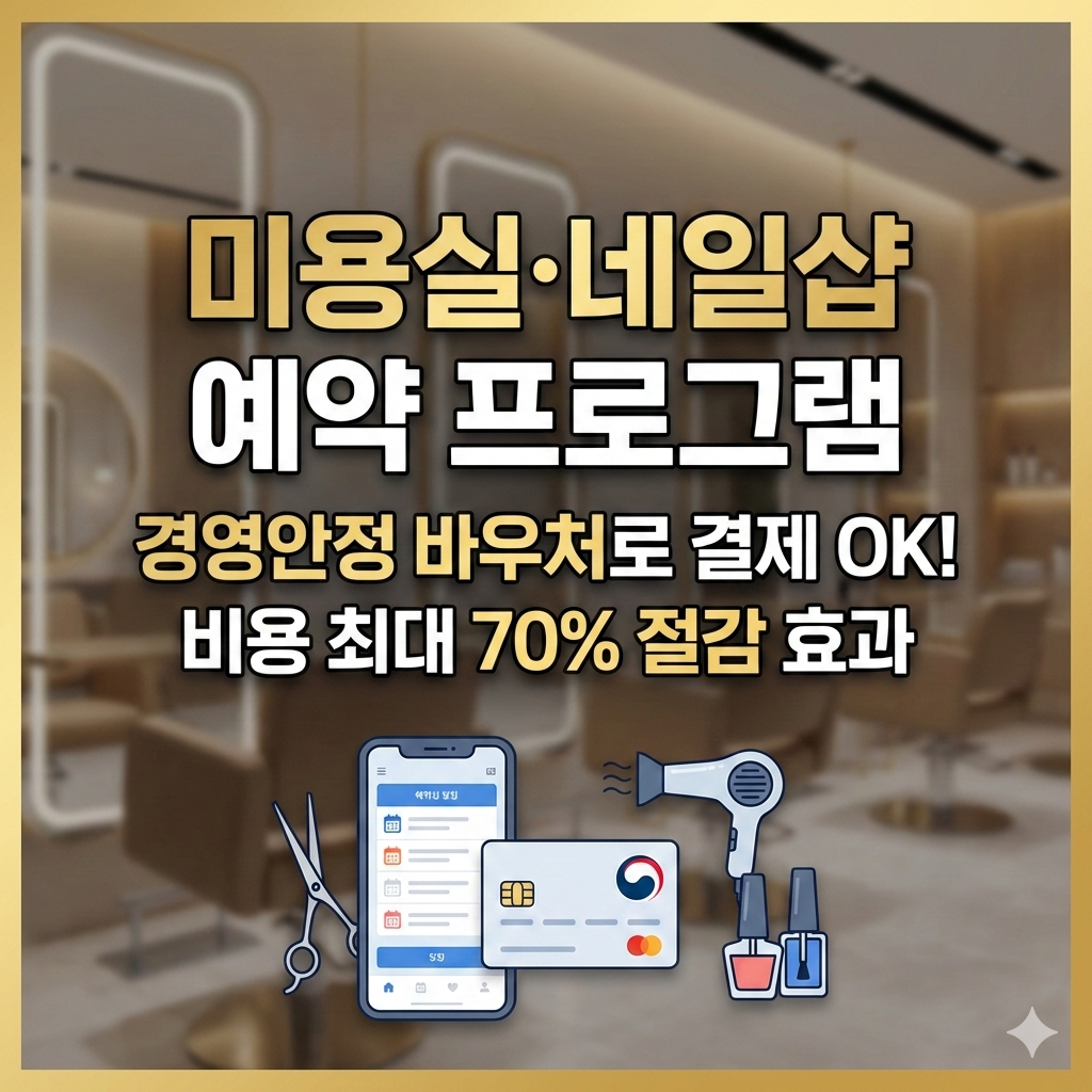 미용실 예약 프로그램 경영안정 바우처로 결제 가능할까? 신청 가이드